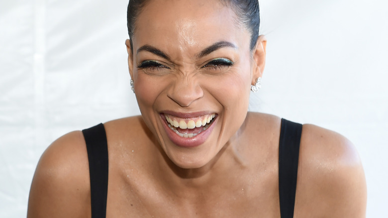 Rosario Dawson laughing