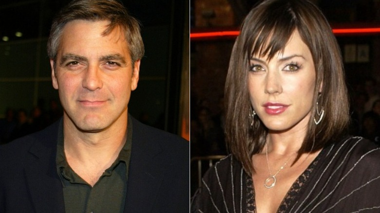 George Clooney and Krista Allen split image