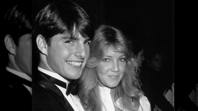 Tom Cruise and Heather Locklear smiling 