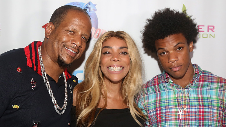 Wendy Williams with her ex-husband and son, smiling