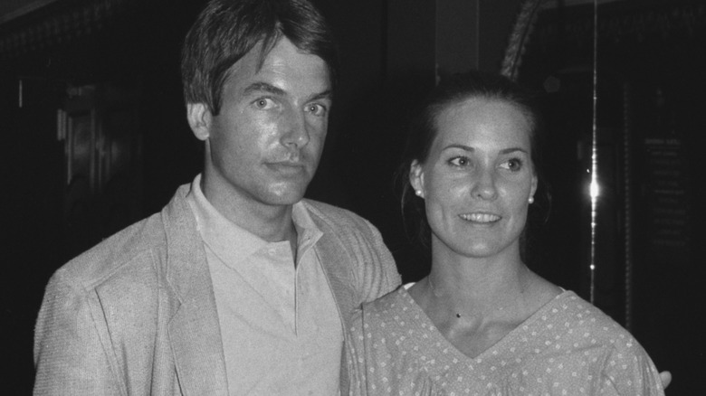 Mark Harmon posing with Cristina Raines