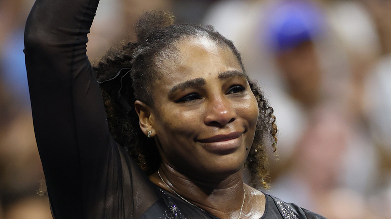 Serena Williams after her final match at the U.S. Open