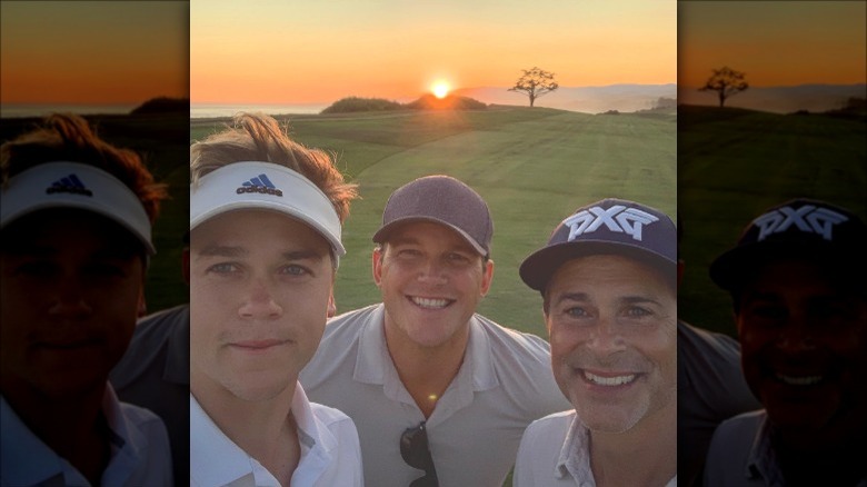 Chris Pratt, Rob Lowe and son Johnny