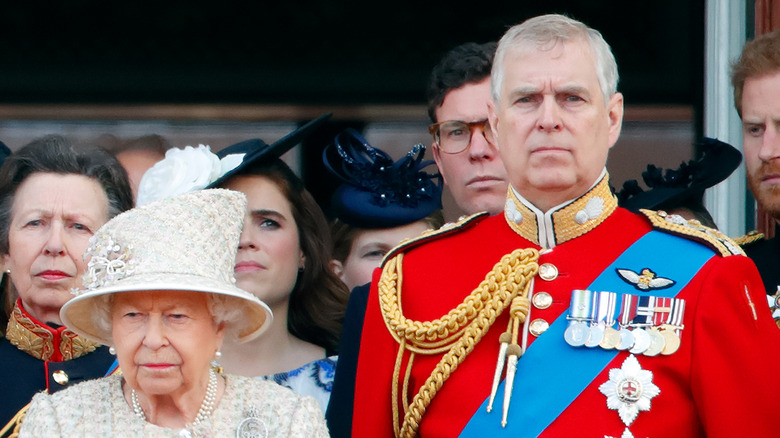 Queen Elizabeth and Prince Andrew 