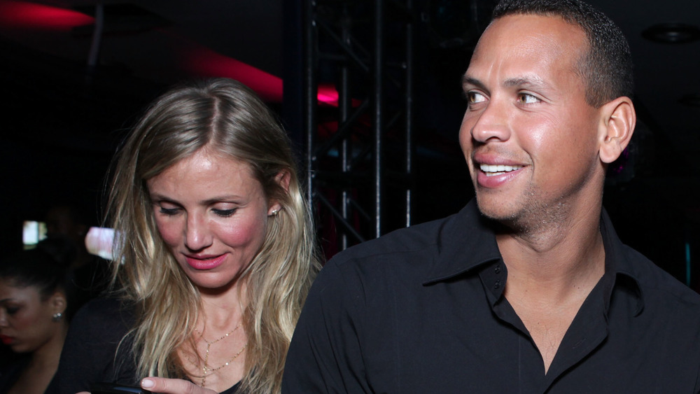 Cameron Diaz and Alex Rodriguez walking together