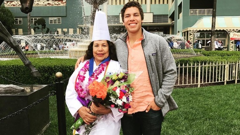 Arnold Schwarzenegger's son, Joseph Baena, with his mother