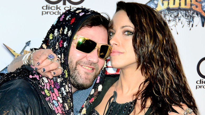 Bam Margera and Nicole Boyd posing 