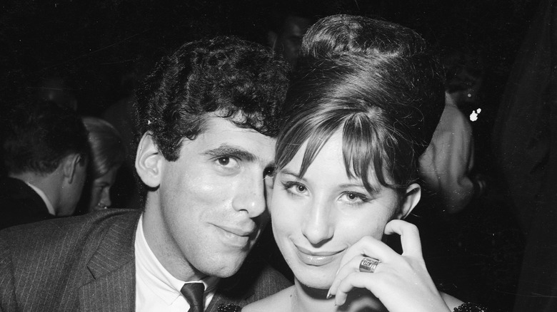 Elliot Gould and Barbra Streisand smiling 