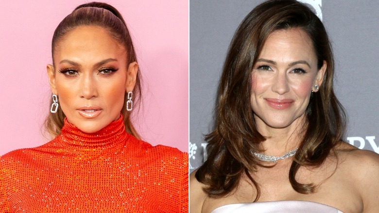 Jennifer Lopez pouting, Jennifer Garner smiling