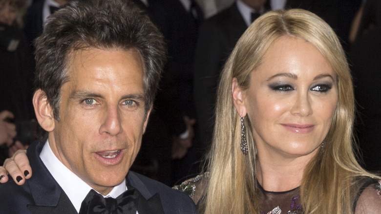 Ben Stiller and Christine Taylor on the red carpet