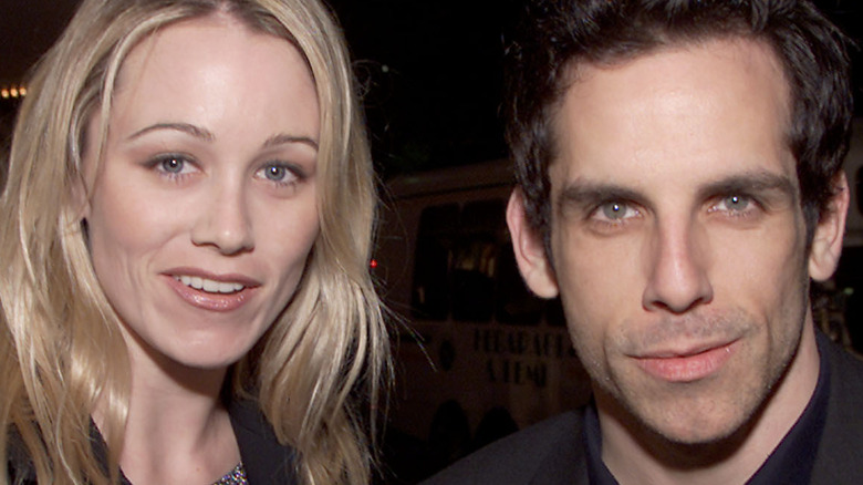 Ben Stiller with Christine Taylor smiling together