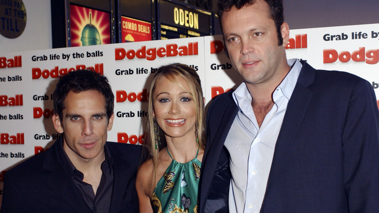 Christine Taylor, Ben Stiller, and Vince Vaughn Dodgeball premiere