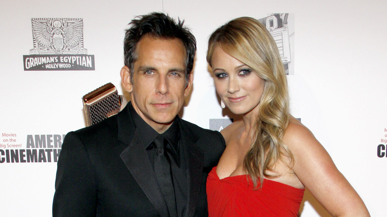 Ben Stiller and Christine Taylor on the red carpet