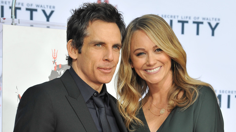 Ben Stiller and Christine Taylor smiling together