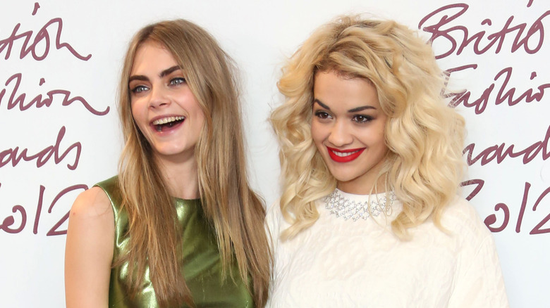 Cara Delevingne and Rita Ora on the red carpet