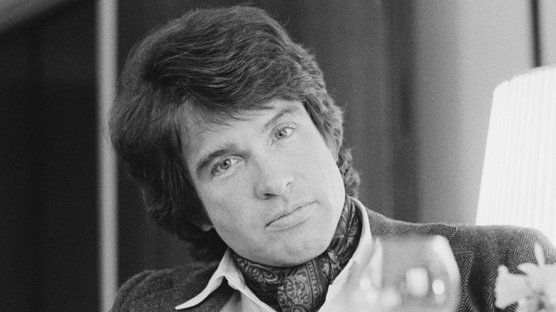 portrait of Warren Beatty in 1975