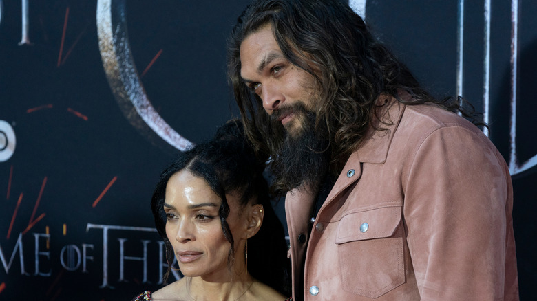 Lisa Bonet and Jason Momoa on the red carpet