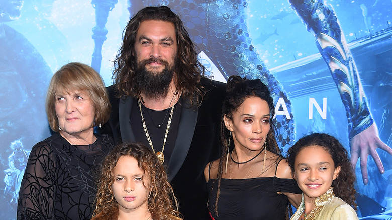 Jason Momoa and his family at a premiere 