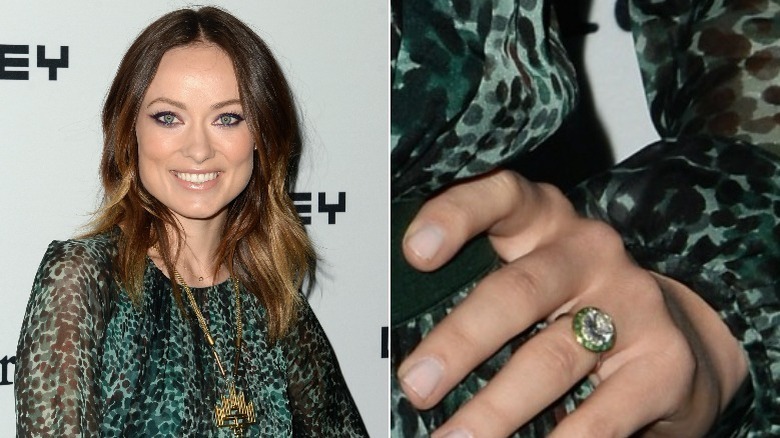 Olivia Wilde and her engagement ring