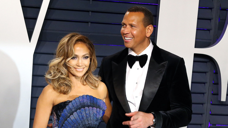 Jennifer Lopez and Alex Rodriguez at an event 