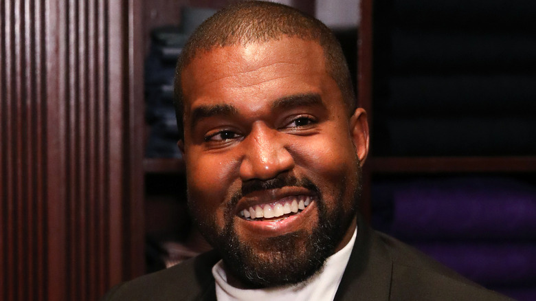 Kanye West smiling