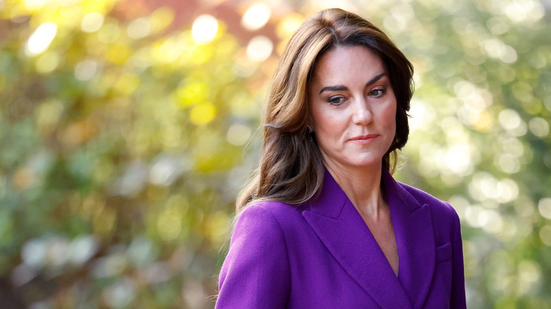 Kate Middleton wearing purple