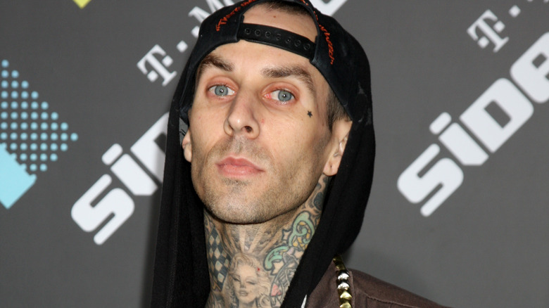 Travis Barker posing