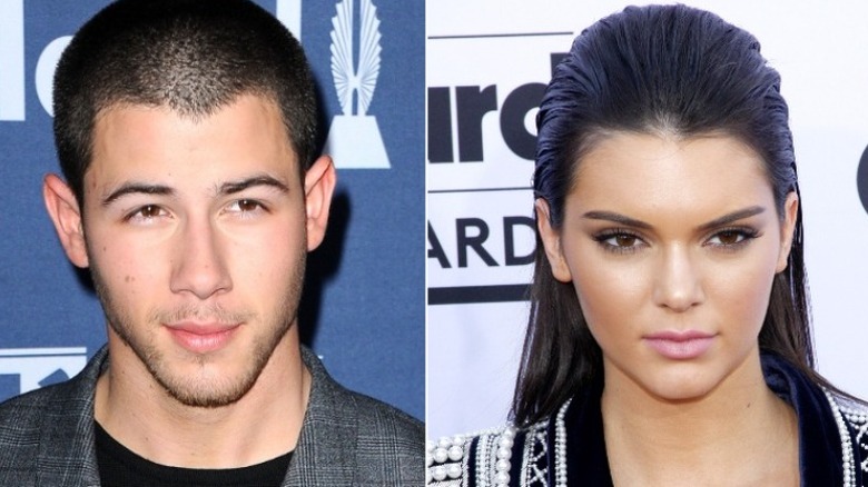 A split image of Nick Jonas and Kendall Jenner