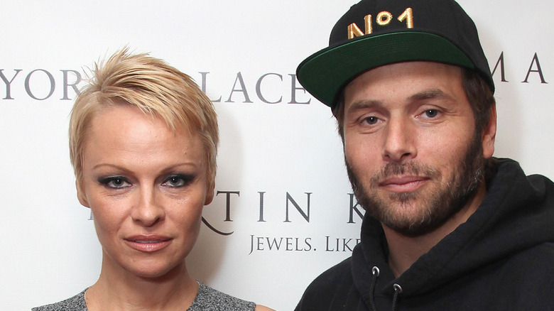 Pamela Anderson and Rick Salomon at an event 