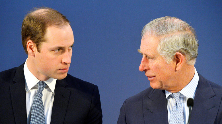 Prince William King Charles talking