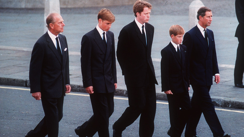 Prince William Harry Diana funeral