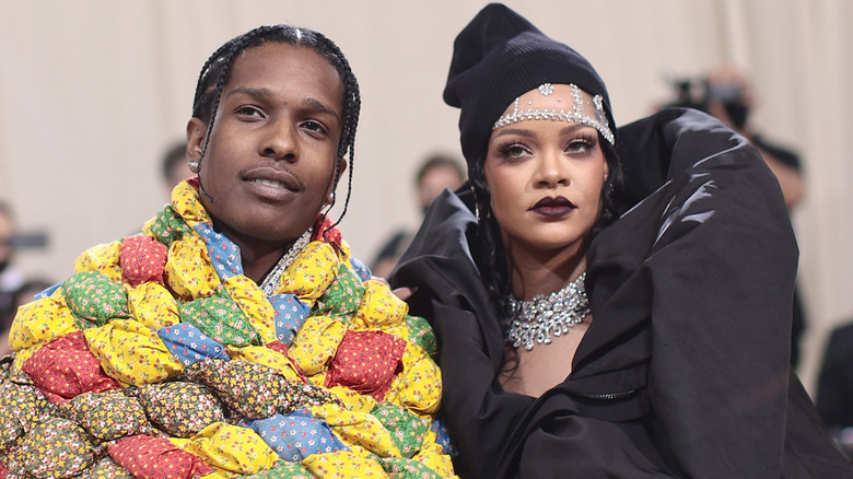 A$AP Rocky and Rihanna at Met Gala