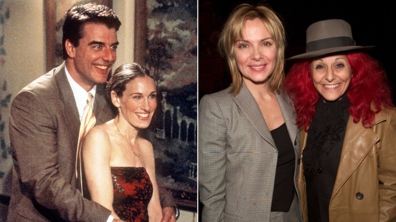 Chris Noth and Sarah Jessica Parker; Kim Cattrall and Patricia Field