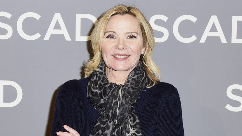 Kim Cattrall smiling