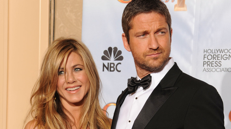 Jennifer Aniston and Gerard Butler posing together