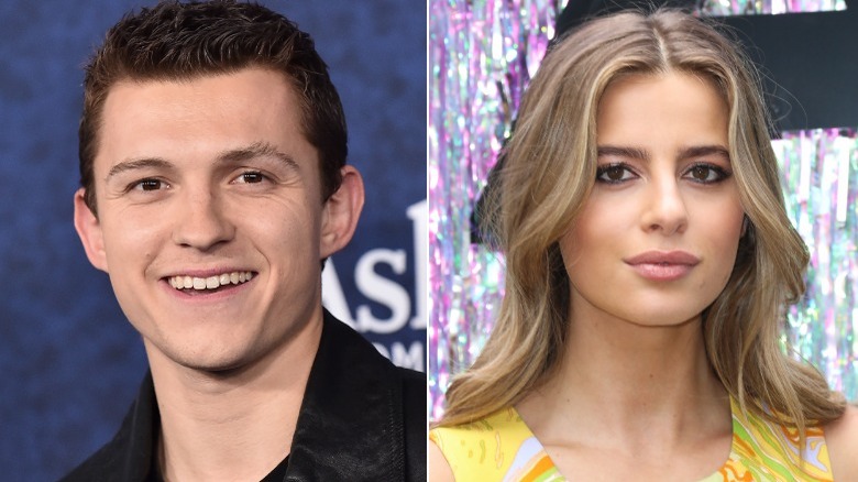 Tom Holland and Nadia Parkes, both looking at camera