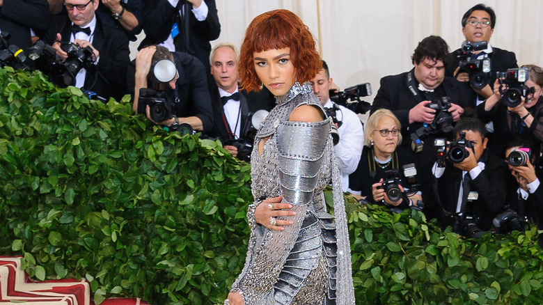 Zendaya posing at the 2018 Met Gala