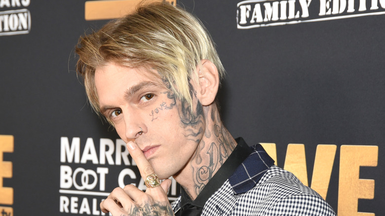 Aaron Carter on the red carpet