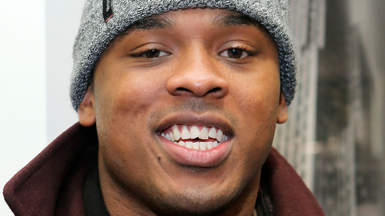 Jermichael Finley smiles at an event