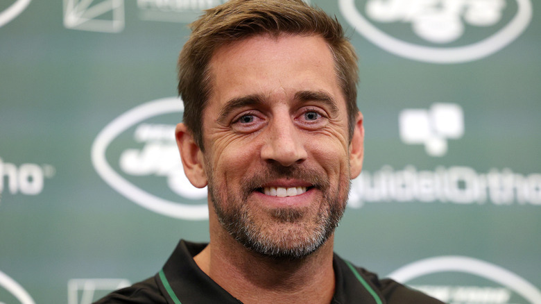 Aaron Rodgers smiling