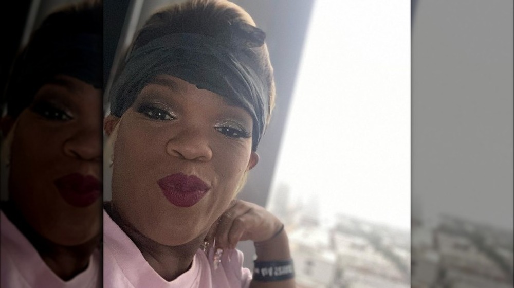 Abira Greene pursing her lips in a selfie on Instagram