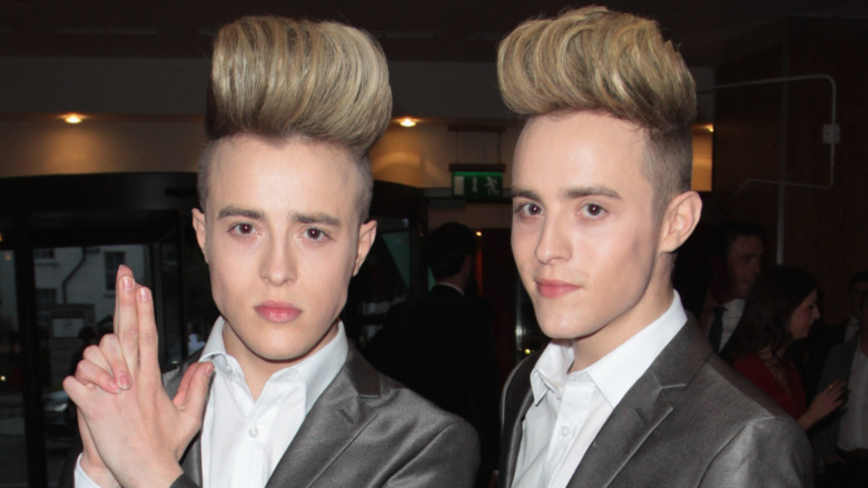 Jedward posing for cameras