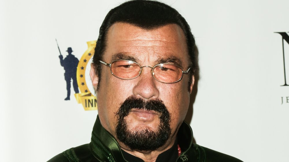 Steven Seagal at the SMASH Global V pre-Oscar fight in 2017