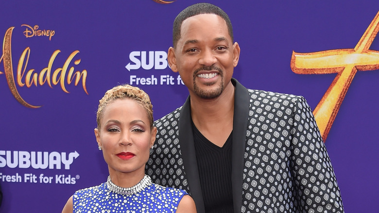 Will Smith and Jada Pinkett Smith at Aladdin event