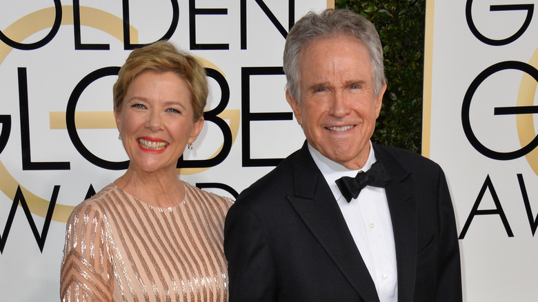 Annette Bening and Warren Beatty at the Golden Globes