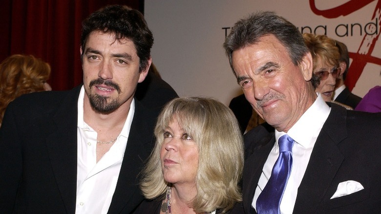 Eric Braeden with his wife and son
