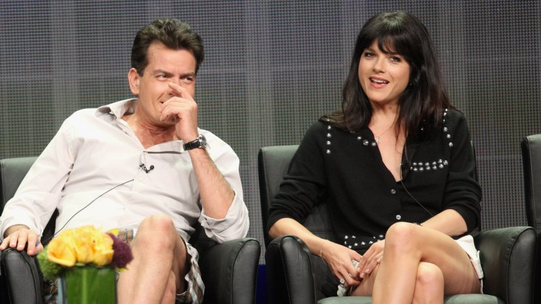 Charlie Sheen and Selma Blair