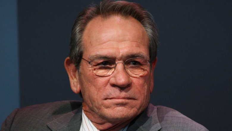 Tommy Lee Jones wearing glasses