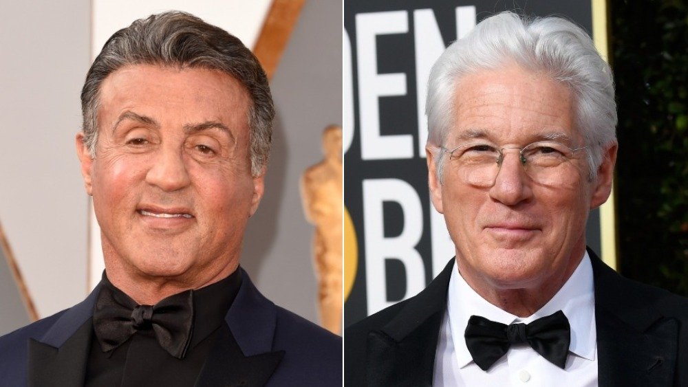 Split image of Sylvester Stallone and Richard Gere