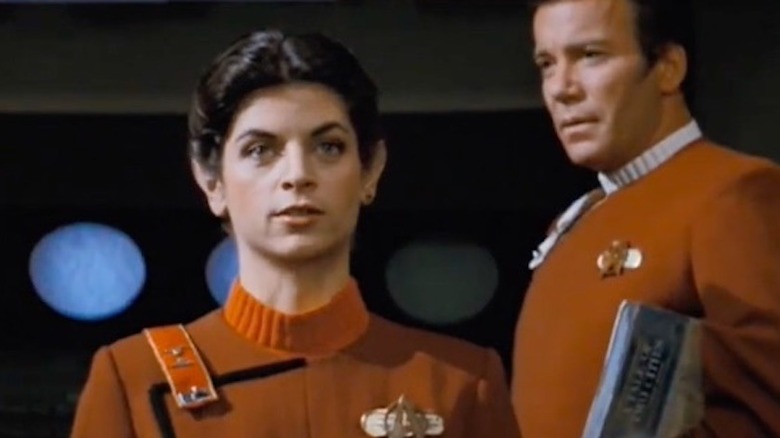 Kirstie Alley and William Shatner in Star Trek 3